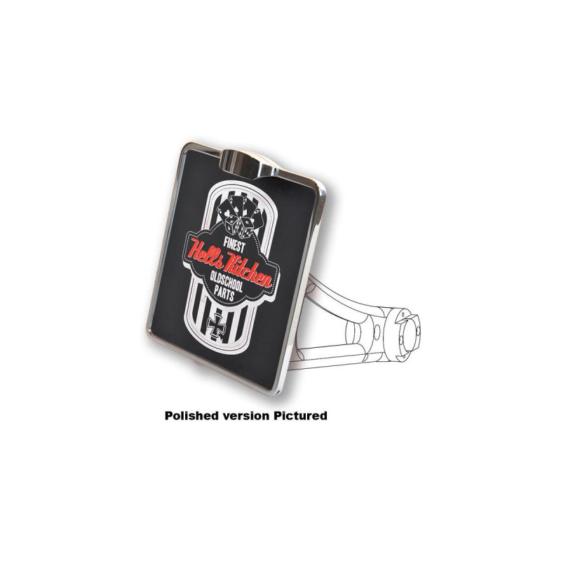 Squeeze License Plate Base Plate Germany 200x180mm,, Including License Plate Light Black