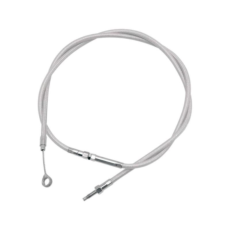 Armor Coated Coil Wound (CW) Clutch Cable Standard Stainless Steel Clear Coated 62,8"