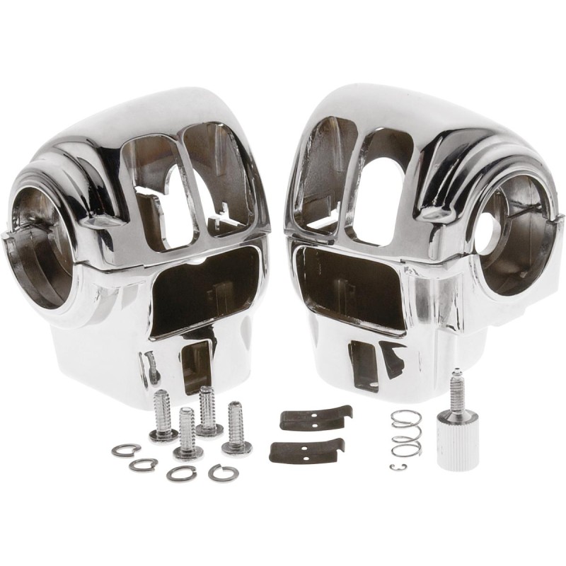 96-up Style Switch Housing Kit For models with radio, without cruise control Chrome