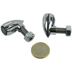 Bullet Grooved LED Turn Signal/Taillight/Brake Light Chrome Smoke LED