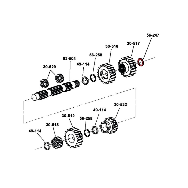 SPACER, COUNTERSHAFT