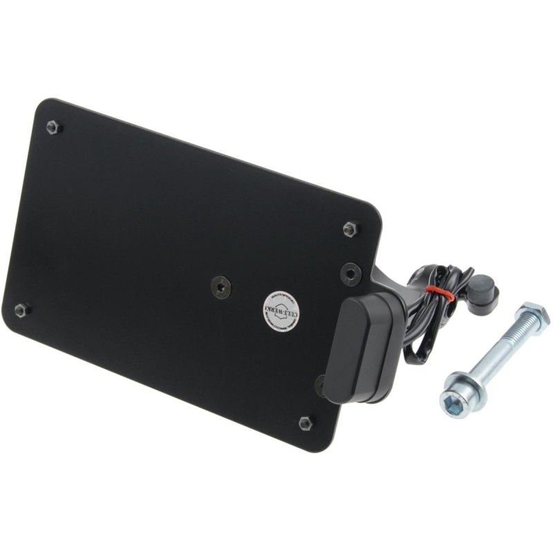 Sidemount License Plate Bracket Kit France 210 x 130 mm Black Powder Coated