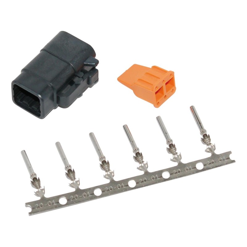 Deutsch DTM 6-Position Black Female Connector Black