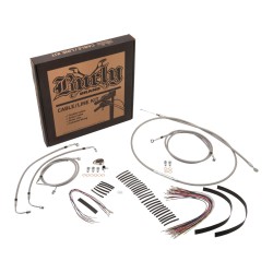 18" Apehanger Cable Kit Stainless Steel Clear Coated ABS