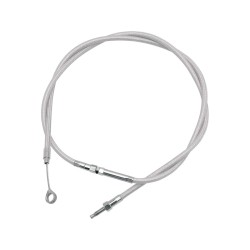 Armor Coated Coil Wound (CW) Clutch Cable +4" Stainless Steel Clear Coated 58,7"