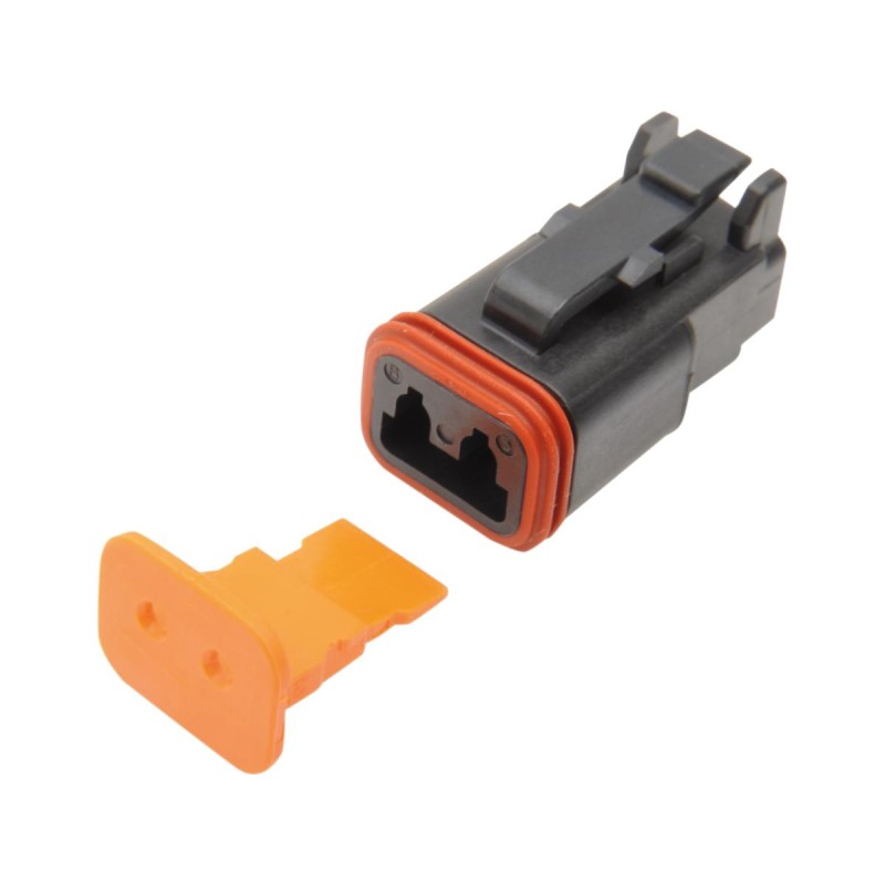 2 Wire Male Connector Housing Black