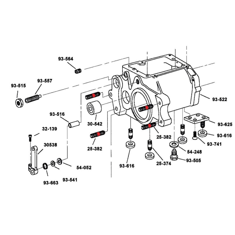 STUDS-4 SPD TRANS CASE/INR.PRI Mounting Studs