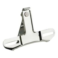 OEM-Style Top Mount License Plate Bracket 3-hole Chrome
