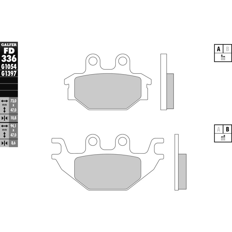 Semi Metal G1054 Brake Pad