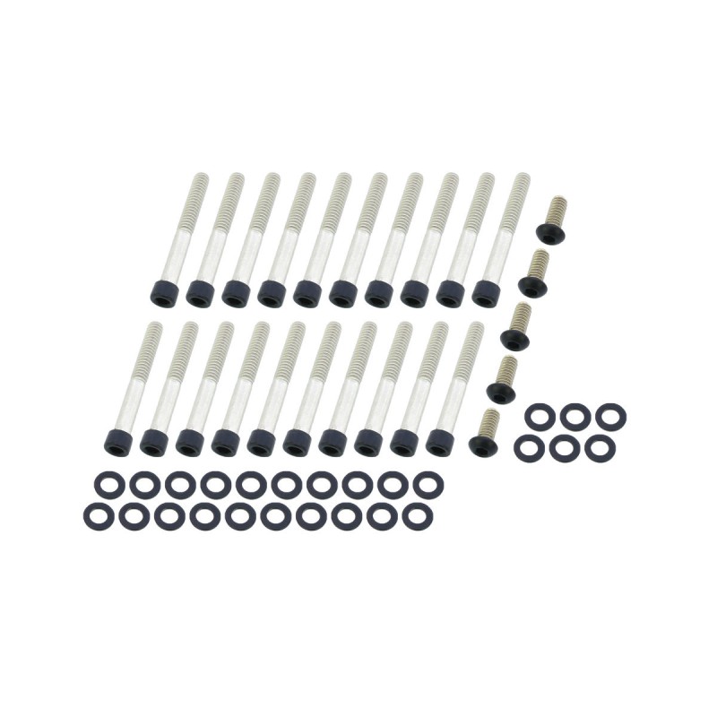 Drivetrain Screw Kits Kit includes screws for Primary Cover, Inspection Covers, Cam Cover Black Powder Coated