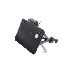 Sidemount License Plate Bracket Kit Switzerland 180 x 140 mm Black Powder Coated