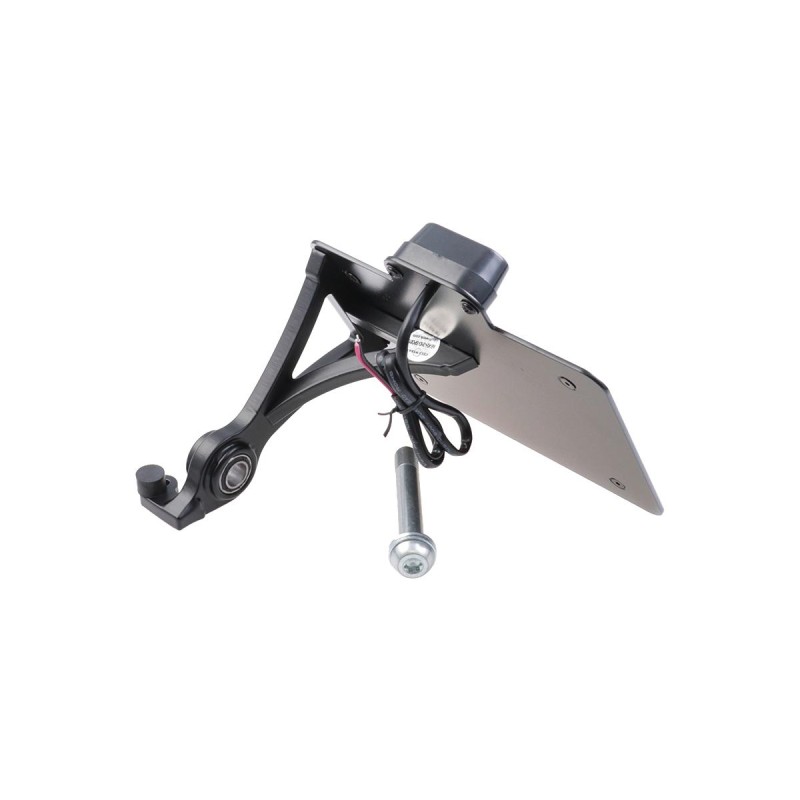 Sidemount License Plate Bracket Kit Switzerland 180 x 140 mm Black Powder Coated