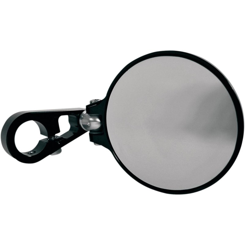 Folding Round Bar End Mirror Black