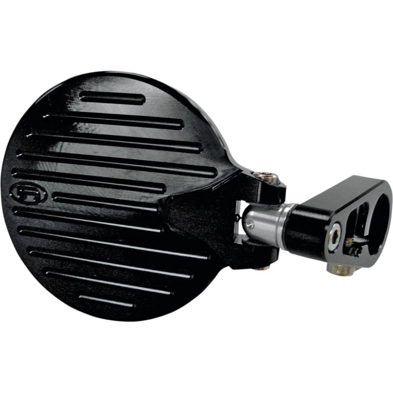 Folding Round Bar End Mirror Black