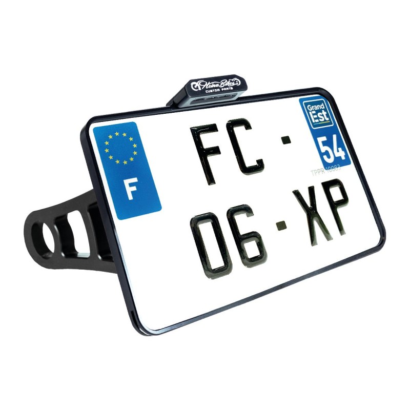 Side Mount License Plate Kit France specification 210x130mm Black Anodized