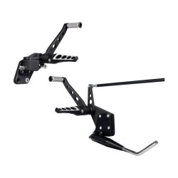 Thunderbike Drilled Forward Control Kit, Black Forward Control Kit for Softail Kit includes side stand