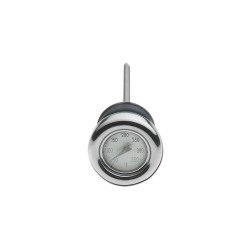 Temperature Gauge Dipstick, Chrome with White Fahrenheit Gauge Oil Temperature Gauge