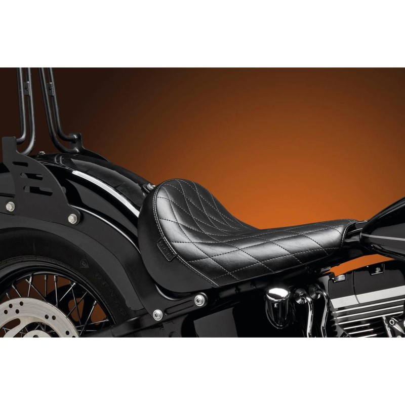 Bare Bones Solo Seat Diamond Stitch Black Vinyl
