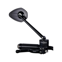 mo.view sport Mirror Stem length: 180mm Black, Anodized