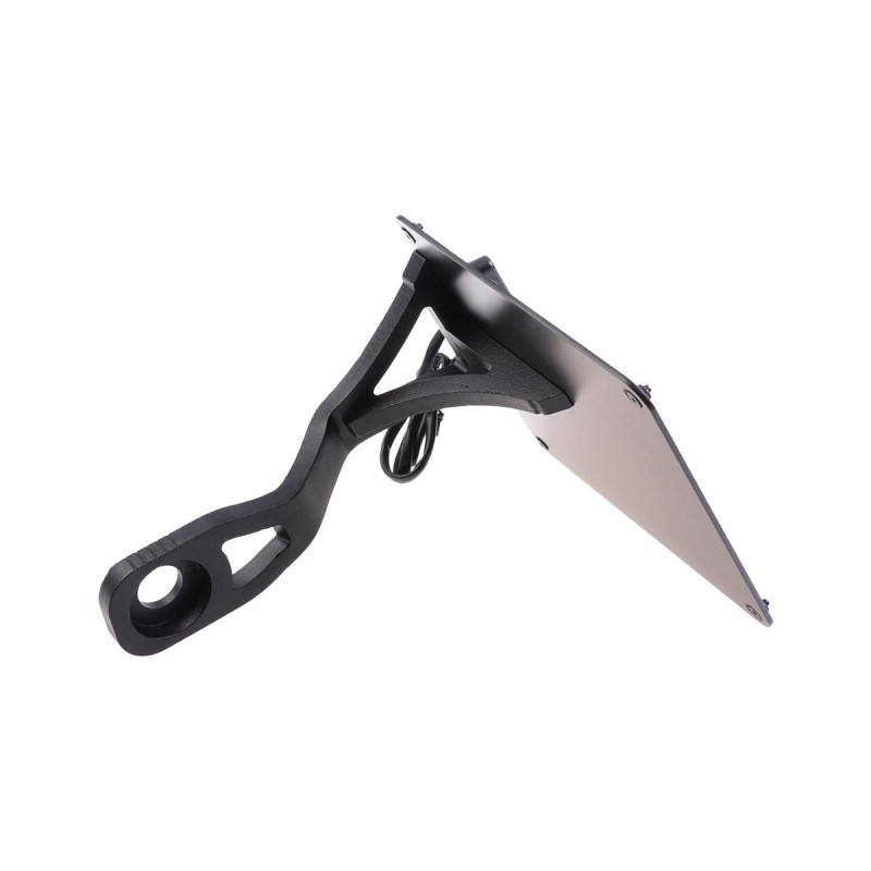 Sidemount License Plate Bracket Kit Italy 170 x 170 mm Black Powder Coated