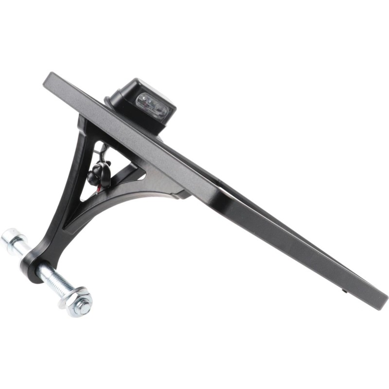 Slide-In Frame Side Mount License Plate Holder Austria 210 x 170 mm Black Powder Coated