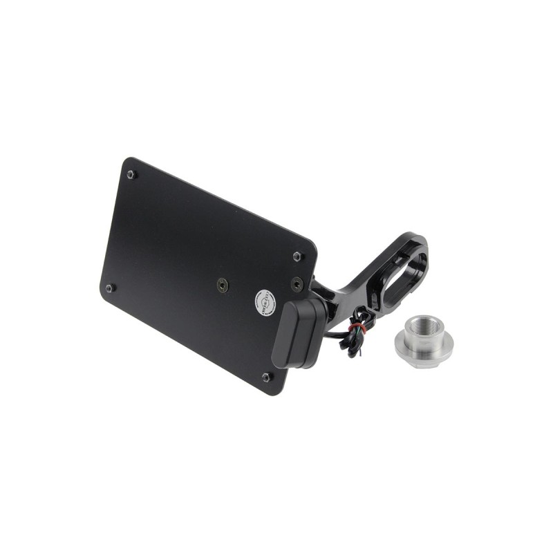 Sidemount License Plate Bracket Kit France 210 x 130 mm Black Powder Coated