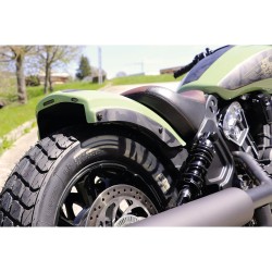 Bobber Rear Fender Clear without Taillight Black Ready To Paint