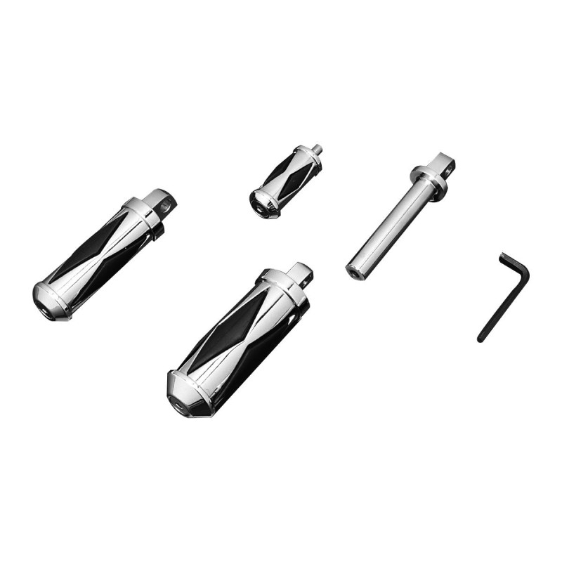 Chrome Spur Pegs Large Version Chrome