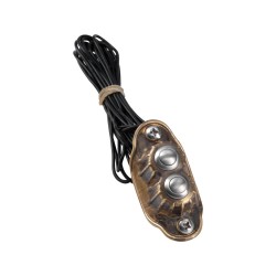 Deluxe Switch Housing Dual button Brass Raw