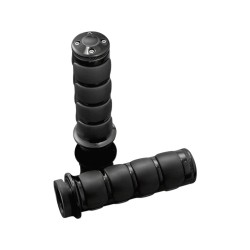 ISO Universal 1" Grips Gloss Black 1" Throttle Cables