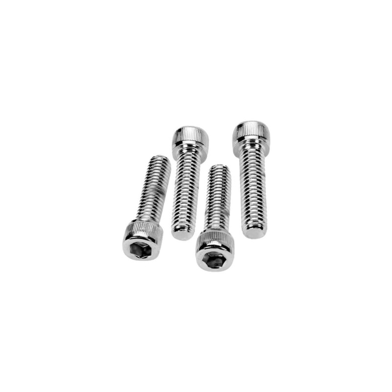 Handlebar Top Clamp Bolt Kit Knurled, for Top Clamp with Tachometer Mount Chrome Socket head