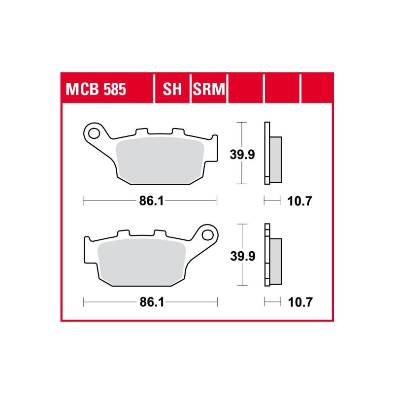 Organic Replacement Brake Pads