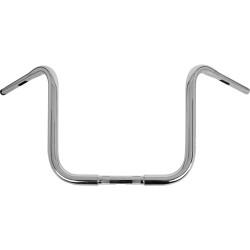 12 Gorilla Apehanger Handlebar 1" clamp diameter Non-Dimpled 3-Hole Chrome 1 1/4" Throttle By Wire Throttle Cables
