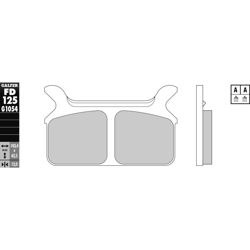 Semi Metal G1054 Brake Pad