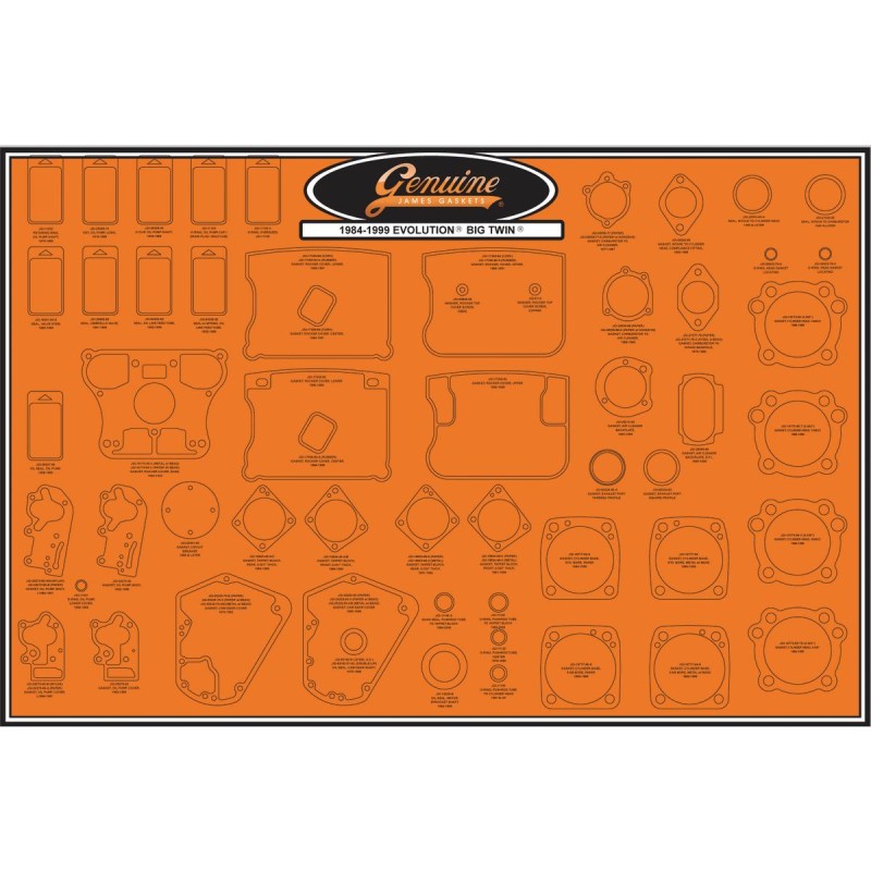 Gasket Board, 1984-99 Evo Big-Twin Gasket Board