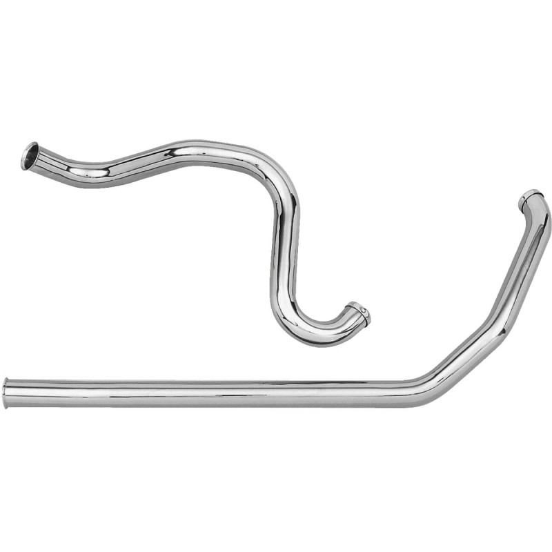 Single Cross-Over Panhaed and Shovel Headers 2-piece Chrome 1,75"