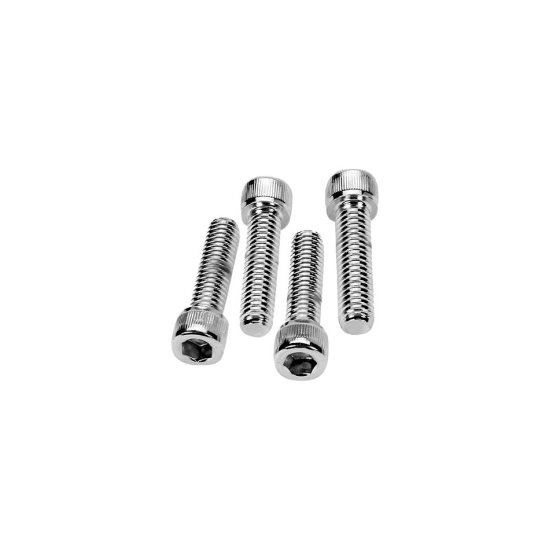OEM Replacement Handlebar Top Clamp Sockethead Screw Kit For short handlebar risers Chrome 5/16"-18 UNC 1 1/4"