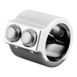 CCE, Switch Housing Kit, 1" Diameter Handle Bar, Dual Button, Billet Aluminum, Chrome Switch Housing Dual button