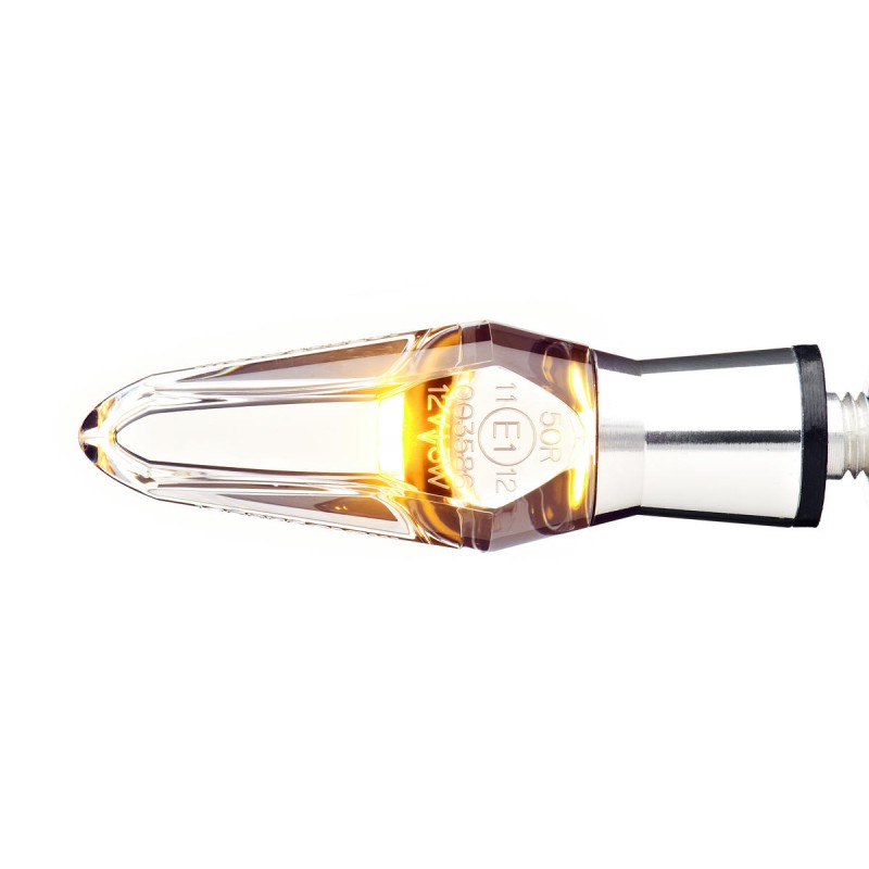 mo.blaze ice LED Turn Signal Aluminium Polished Clear LED