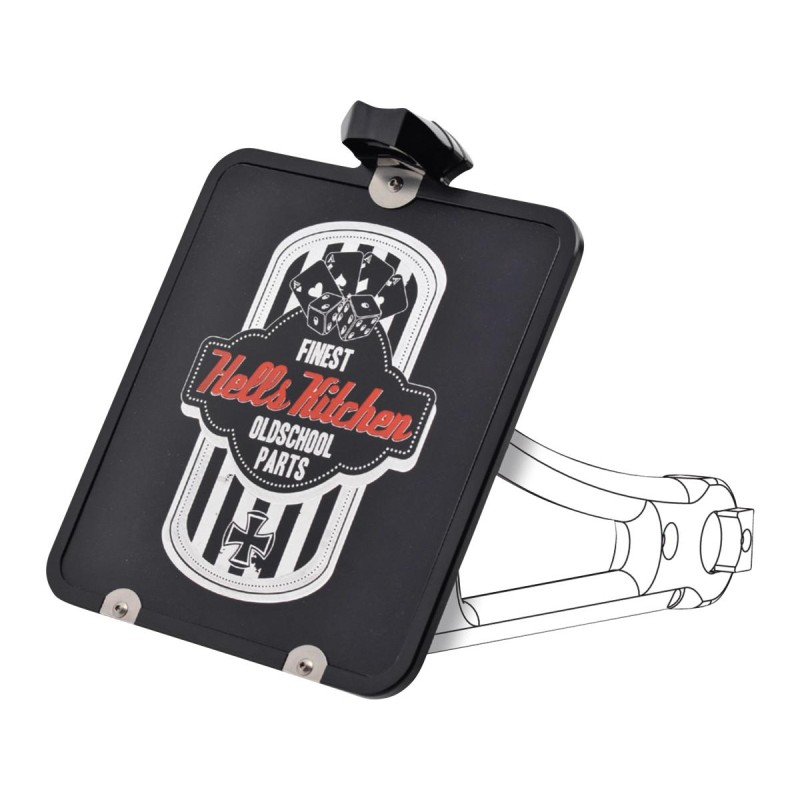 Nook License Plate Base Plate Germany 200x180mm, Including License Plate Light Black