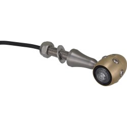 Retro LED Turn Signal V2A Satin stem Brass Satin Brass Satin Clear