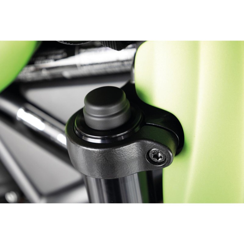 Sportster S Upper Fork Stem Cover Small, without Ricks Logo Black Satin