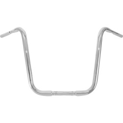 16 Gorilla Apehanger Handlebar 1" clamp diameter Non-Dimpled 3-Hole Chrome 1 1/4" Throttle By Wire Throttle Cables