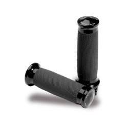 Contour Grips Black Anodized 1" Throttle By Wire