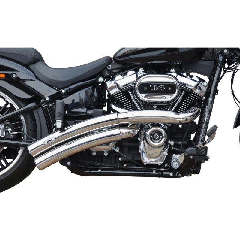 Rainbow Down Under Exhaust System , Polished Smooth Heat Shield, Polished Smooth End Cap, Polished 70 mm