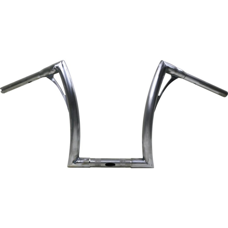 380 Tall Flow Bar Super Fat Road King Handlebar with 1 1/4" Clamp Diameter 1,4" Raw Throttle By Wire