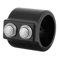CCE, Switch Housing Kit, 1" Diameter Handle Bar, Dual Button, Billet Aluminum, Black Switch Housing Dual button