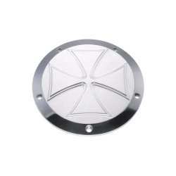 Iron Cross Derby Cover 5-hole Aluminium Polished