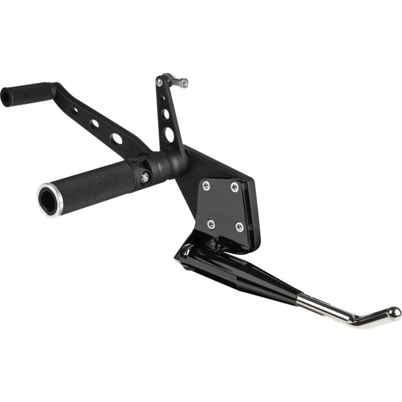 Forward controls 'Base Rubber' black Softail Evo Forward Control Kit for Softail Kit includes side stand