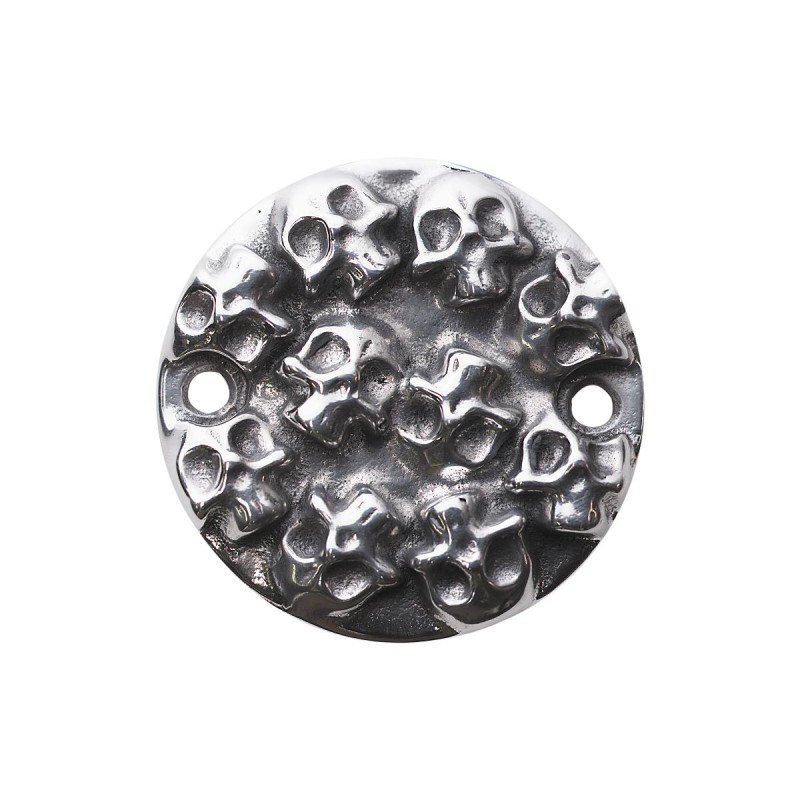 Multiple Skull Point Cover 2-hole Aluminium Polished